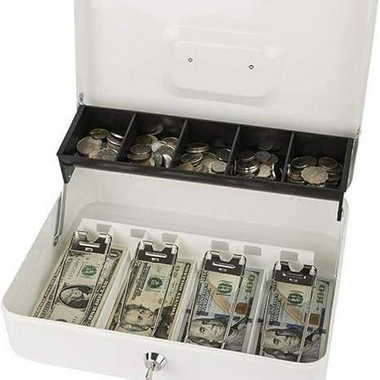 Extra Large Handheld Money Safe with Lockable Iron Box