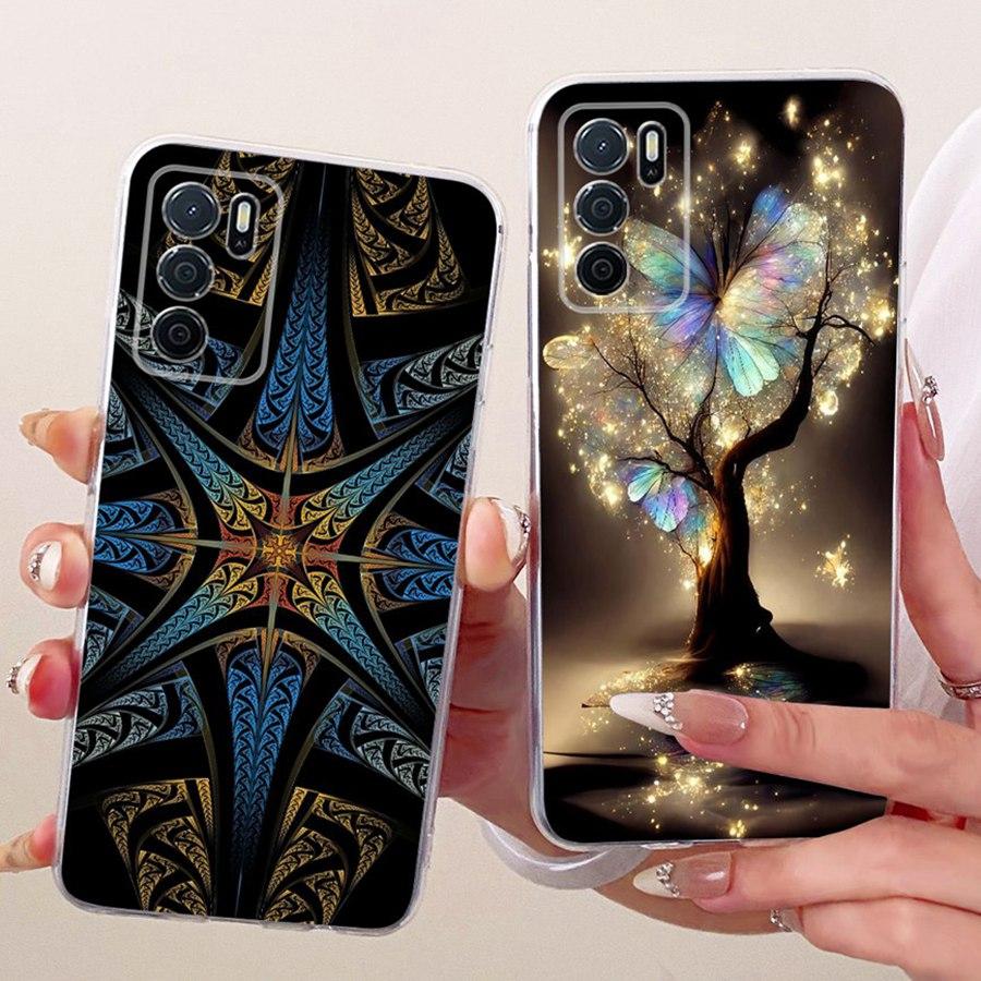 For OPPO A16 A16s Phone Case luxury flower Cool animals design Soft Silicone TPU For OPPO A54s A 54 S A 16  Back Cover