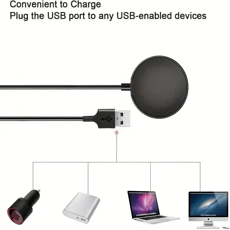 Watch Wireless Charger For Samsung Galaxy Watch 7 8 Pro Active 2 Portable USB Type C PD Cable Fast Charging Dock Station