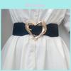 Stylish Women's Wide Waist Belt With Heart Buckle For Elegant Dress And Shirt Outfits