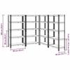VidaXL 5-Tier Storage Shelves 4 Pcs Blue, Garage Shelf, Garage Storage Shelf, Workshop Shelf, 3307593