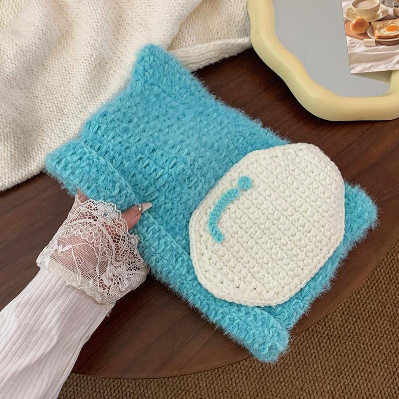 

Sweet, cute, funny, water droplets, handmade crochet wool hat, women s season, cute knitted hat, warm, ear protection, cold One size fits all (55-59cm)