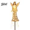 Solar Powered Path Lights Angel Remembrance Garden Light Resin Blessing Fountain Statue with Cascading Thoughtful Gifts LED Warm Lights Outdoor