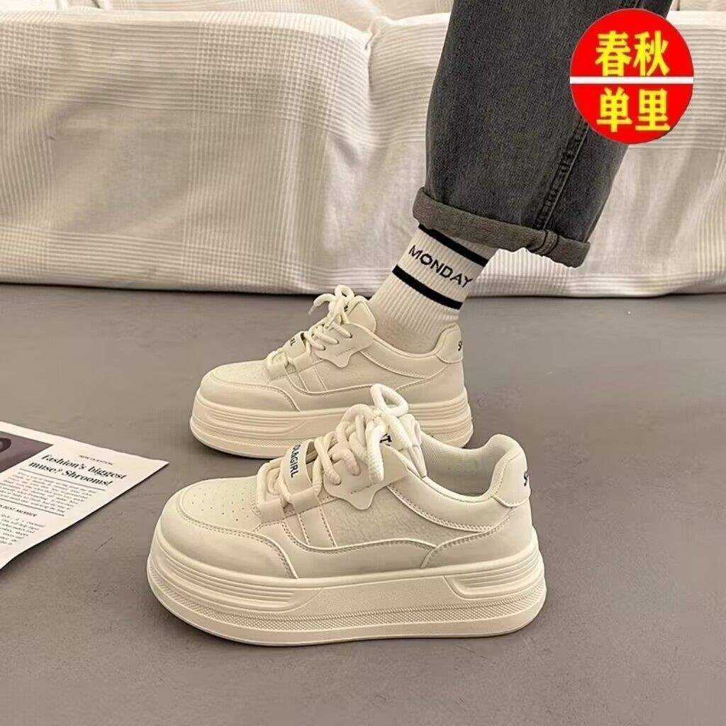 Girls little white shoes autumn children's board shoes 2025 new girls sports shoes fashion versatile children's casual shoes