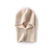 First-line ready-to-wear% pure cashmere Farak hat women's solid color twisted flower hooded thermal ear protection wool hat
