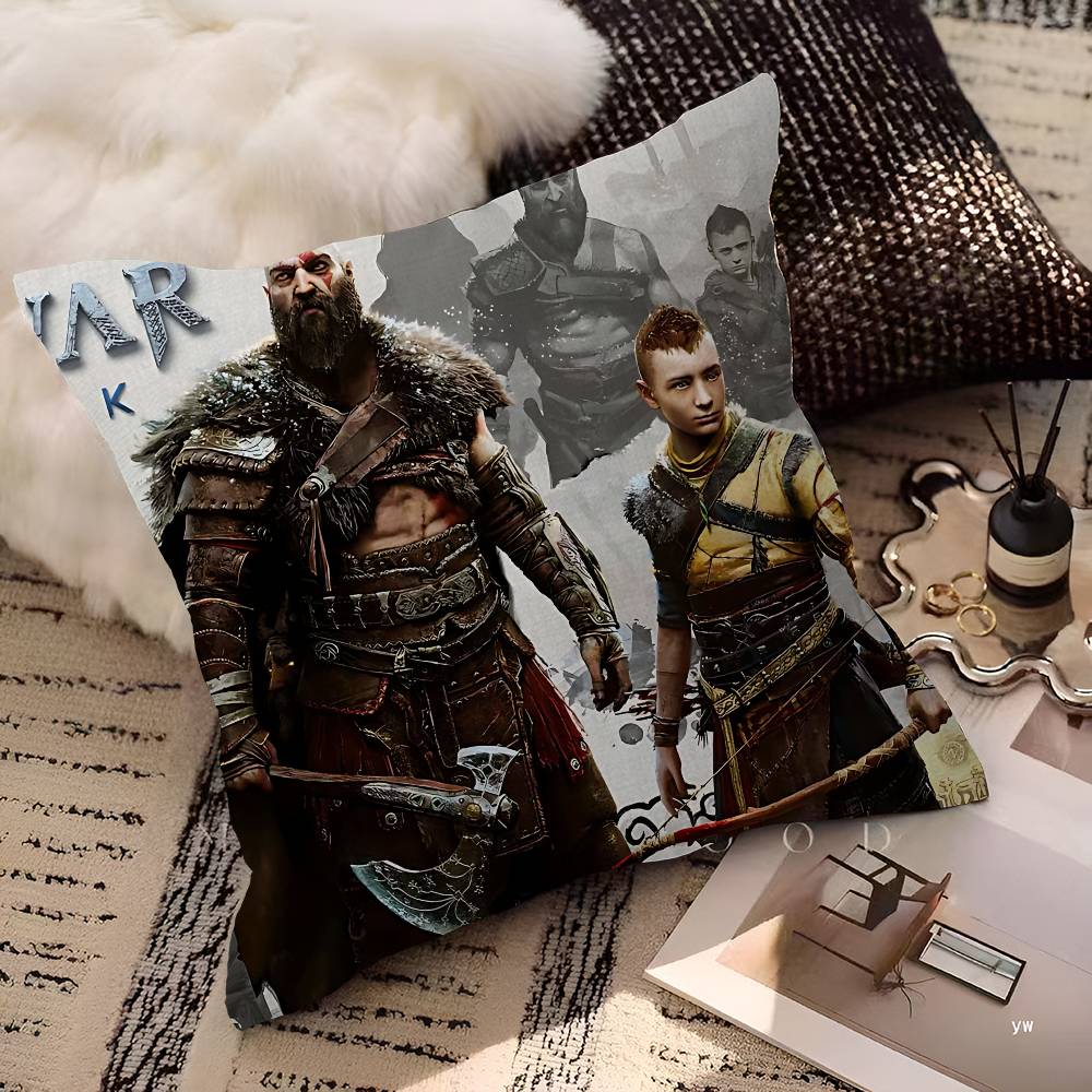 God Of War Video Game Pillow Gift Home Office Decoration Pillow Bedroom Sofa Car Cushion Coverpillow Case