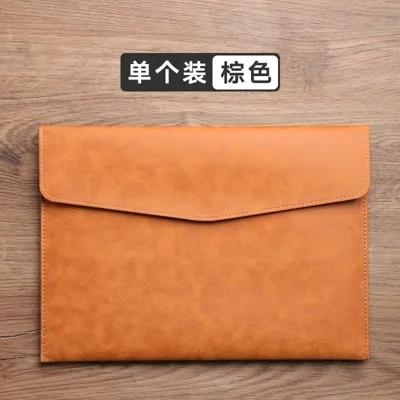 Leather file bag A4 paper file bag folder file bag thickened waterproof material storage bag portable large capacity