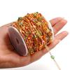 1Meter Copper Chain Enamel Daisy Flower Beaded Charm Paper Clip Chains for DIY Handmade Jewelry Making Necklace Bracelet