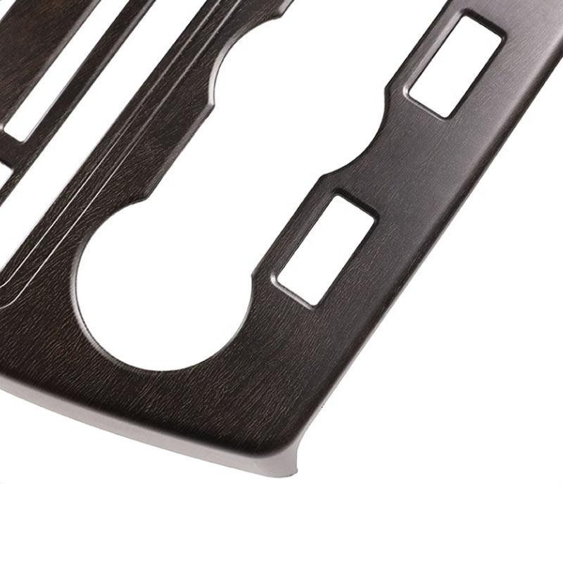 Bil Mittkonsol Luftkonditionering CD-MENY Lägeskontrollpanel Ramlist För Land Rover Freelander 2 2007-2012 Ekträstruktur