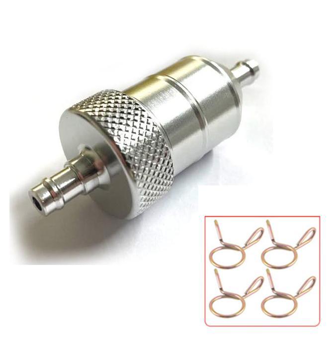 1pcs Aluminum Alloy Filter 8MM Aluminum Alloy Inlne FUEL Filter Motorcycle ATVs Motorbike Moped Automobiles Accessories