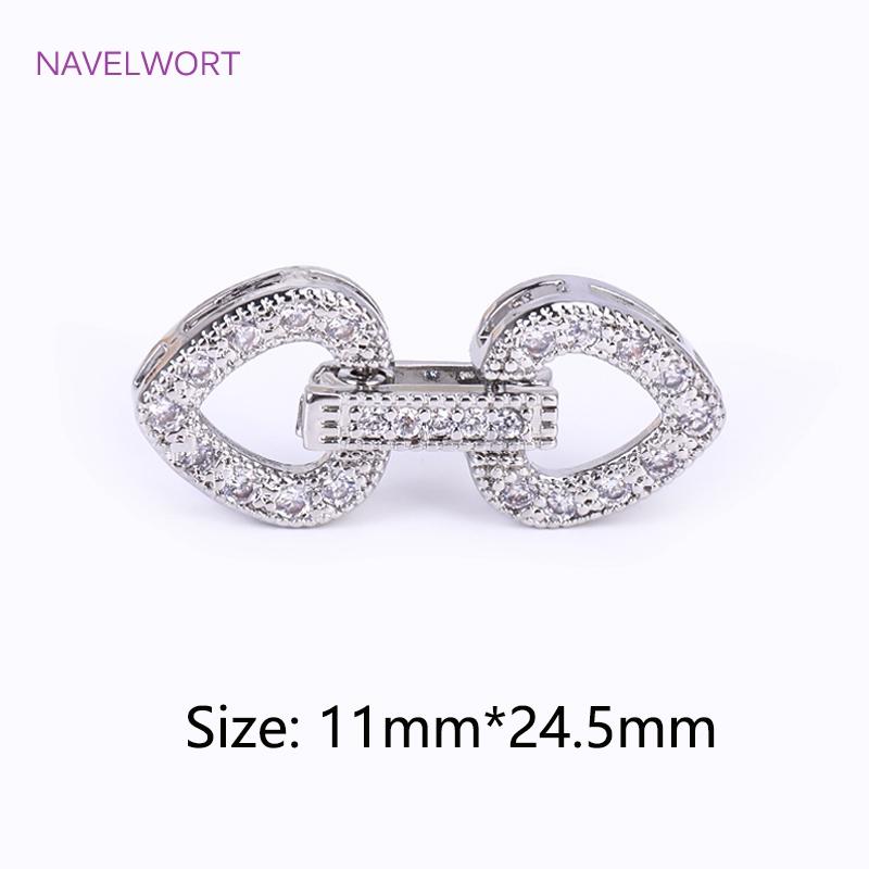 18K Gold Plated Pearl Clasp Connector,Clasps For Jewelry,Brass Fasteners Lock Clasp Accessories DIY Jewelry Making Supplies
