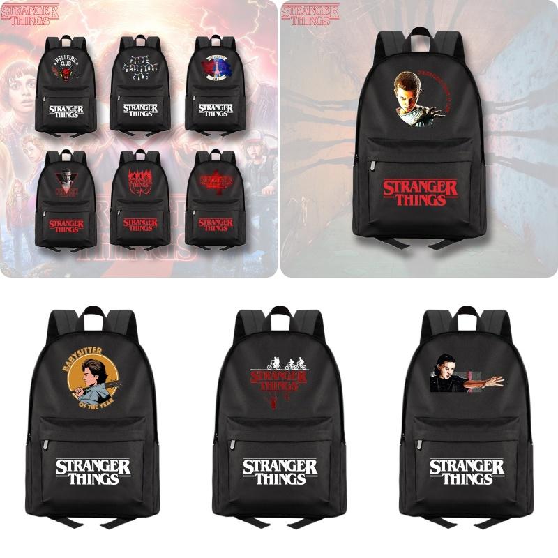 Stranger Things 4 Canvas Backpack With Large Capacity Fashionable And Durable Ideal For Students