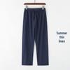 Men's Summer Thin Cotton & Linen Chinese Style Casual White Pants