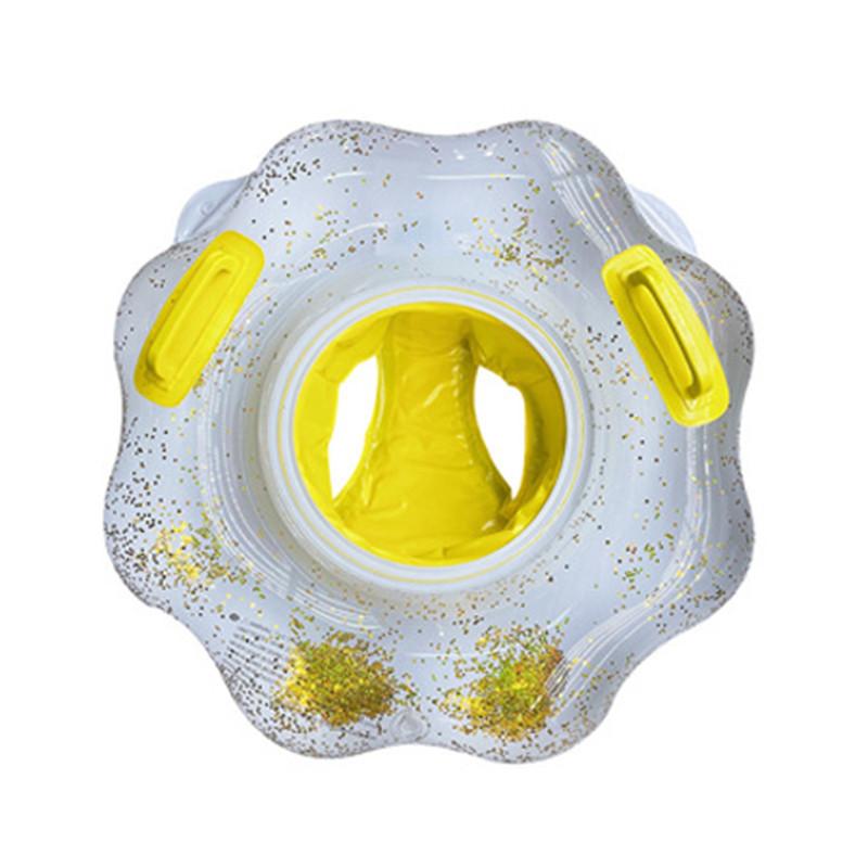 

Childrens Cartoon Glitter Pattern Sponge Bottom Swimming Seat Toy Water белый
