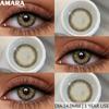 AMARA Brown Color Contacts for Eyes Makeup Eyes Lenses Gray Pupils Blue Eyes Contacts Colorful Makeup Black Lens for Party