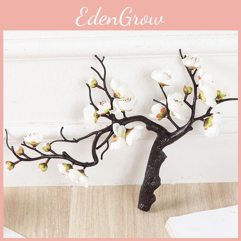 Potted Mume Prunus Simulation Artificial Flower Home Living Decoration Room