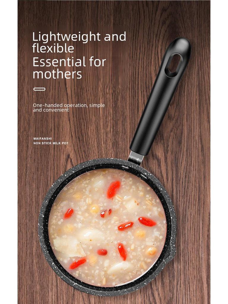 Μικρή Αντικολλητική Κατσαρόλα Yukihira από Πέτρα Maifan για Βρεφική Τροφή, Σούπα, Γάλα και Νουντλς για Φοιτητική Εστία