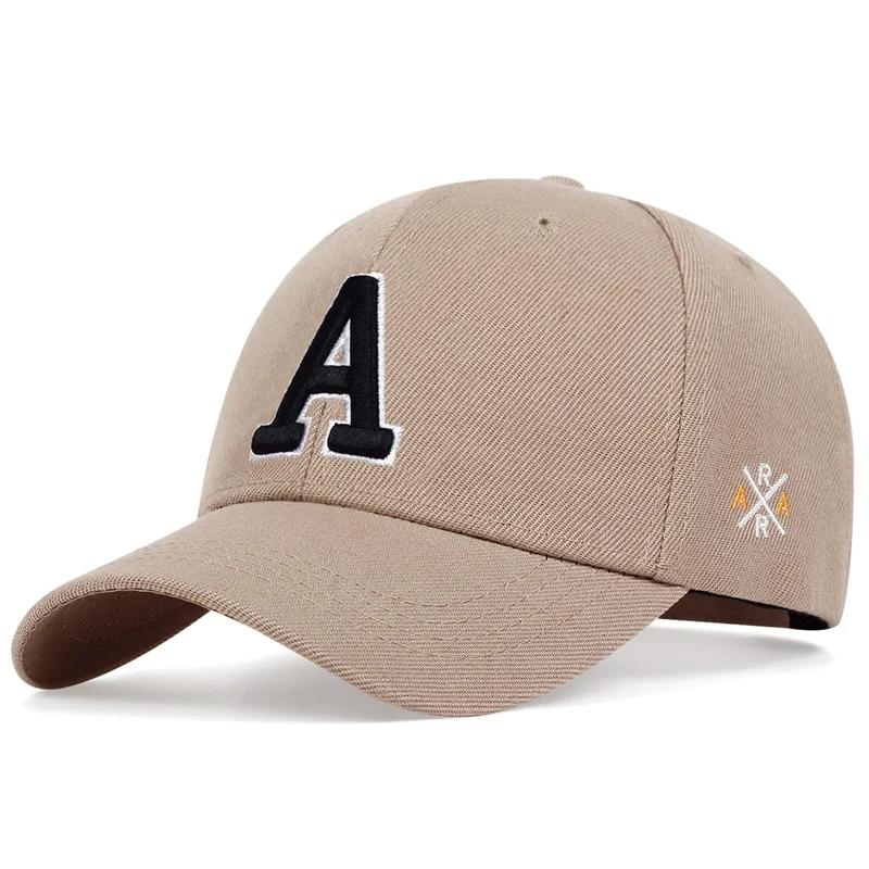 Unisex  A Letter Embroidery Baseball Cap Spring and Autumn Snapback Hat Adjustable Casual Cap Sunscreen Hat