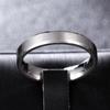 4-8mm Dull Polish Silver Color Titanium Ring For Men and Women Personalized Ring Customize Engraved