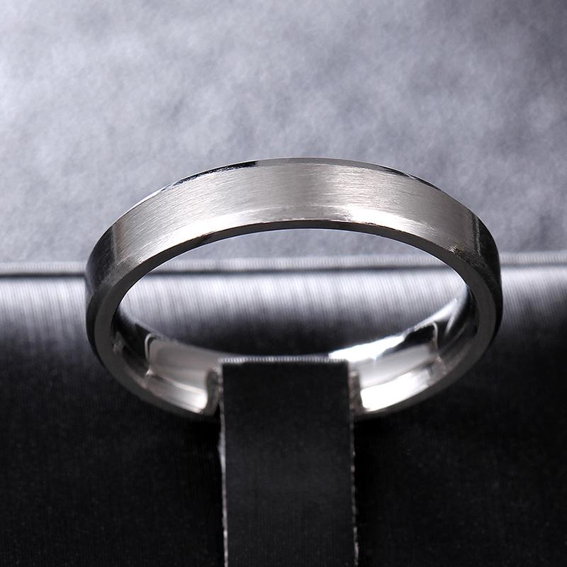 4-8mm Dull Polish Silver Color Titanium Ring For Men and Women Personalized Ring Customize Engraved