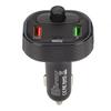 Carbon Fiber Style Multifunction Car Charger Wireless Bluetooth 5.1 FM Transmitter Fast Charging
