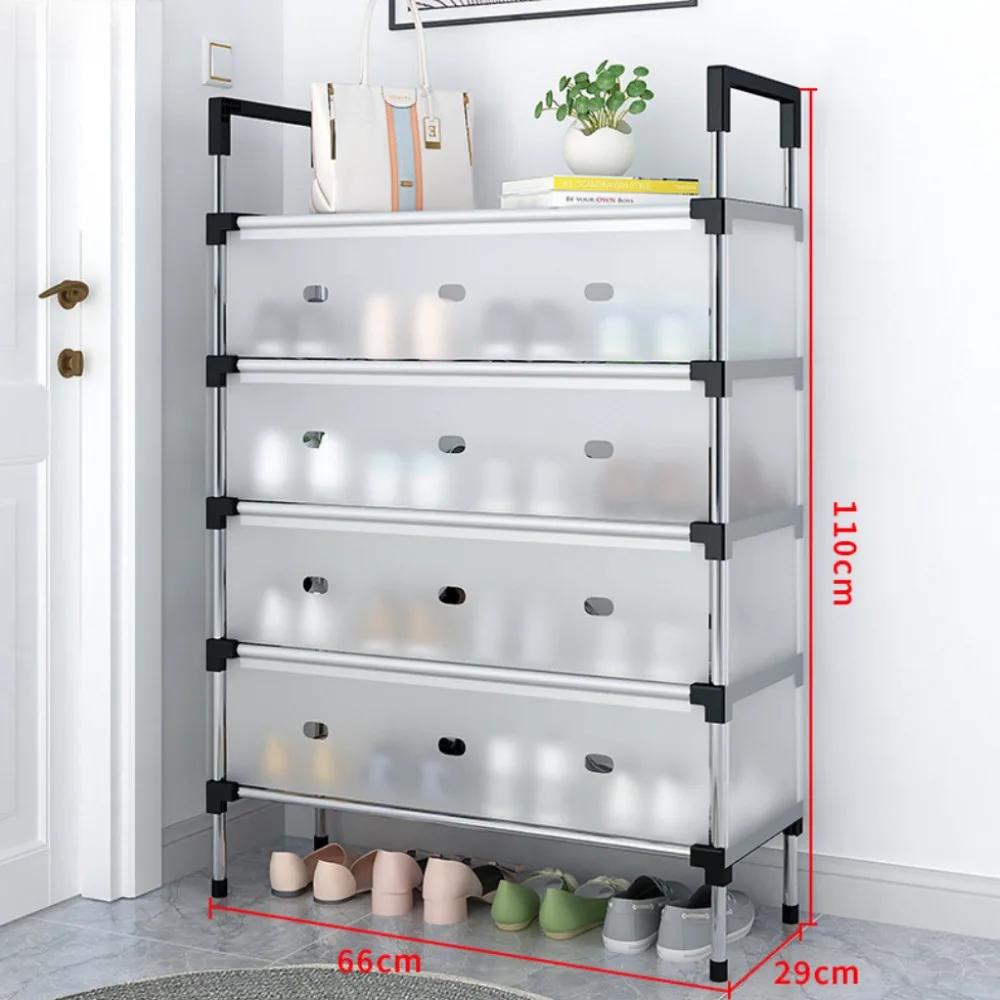 DIY Shoe Rack Save Space Bedroom High-capacity High Load-bearing Capacity Sturdy and Durable Modern Simplicity Metal Shoes Rack