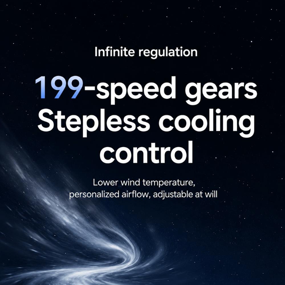 199-speed High-speed Handheld Fan Digital Display Air Conditioner Fan New Portable Fan  Outdoor