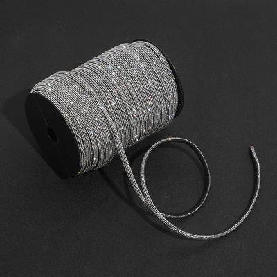 10/20/30/50yards Half Round Water Rhinestone Rope Shiny Crystal Rope DIY Drawstring for Clothing Bag Shoes Replacement String