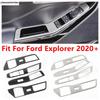 Car Door Window Glass Lift Buttons Control Switch Panel Cover Trims For Ford Explorer     2024 2025 Accessories