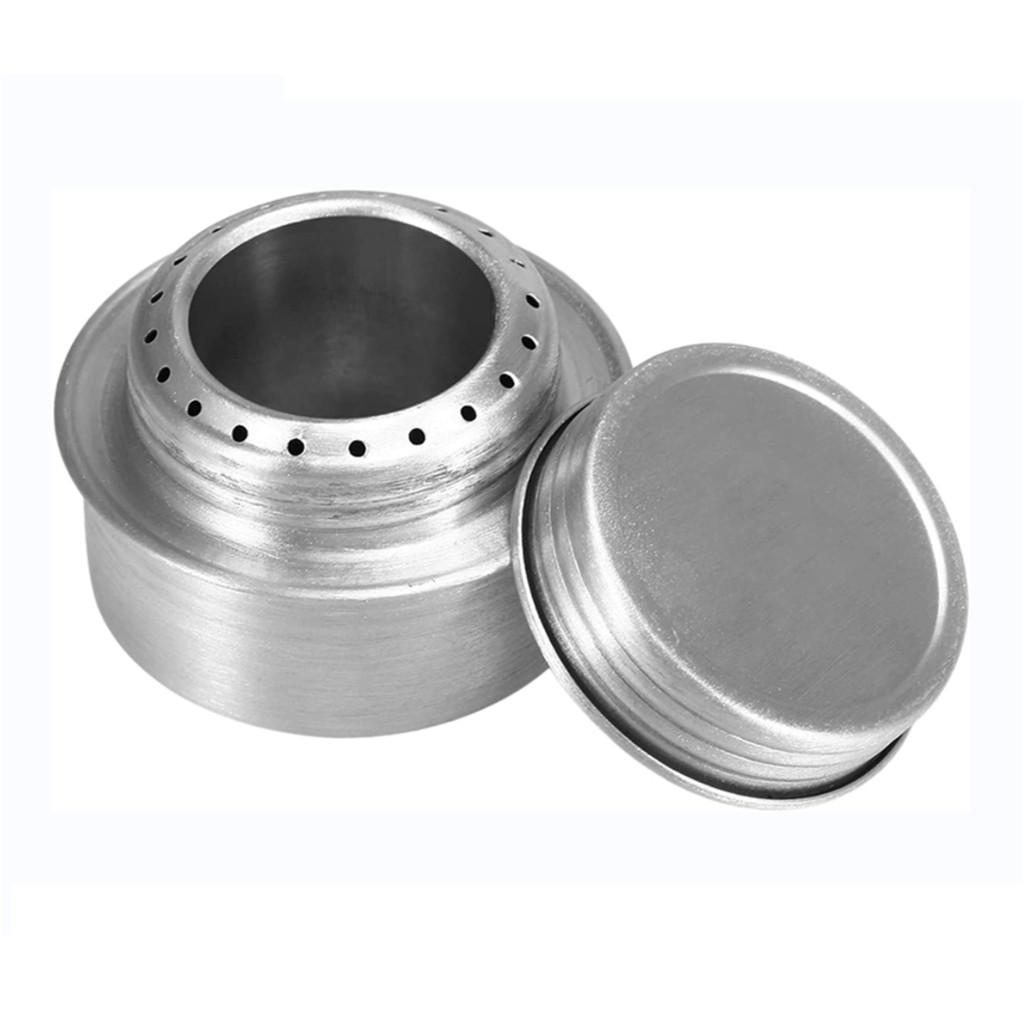 Portable Camping Alcohol Stove with Cover, Aluminum Alloy Spirit Stove with Lid, Lightweight Stove Mini Alcohol Stove