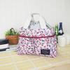 At First Insulated Lunch Drawstring Tote Stylish Large Capacity with Floral AF6331 Bag, Bag, Pocket, Print, Pink,