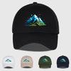 Fashion Pixel Snow Mountain Print Baseball Cap Retro Pixel Outdoor Style Outdoor Hiking Camping Travel Gift For Outdoor Enthusia