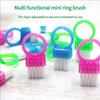 3/5pcs Mini Ring Brushes -Compact & Portable Finger & Nail Cleaning Tools,Durable Plastic Bristles for Dust,Debris,Dirt Removal