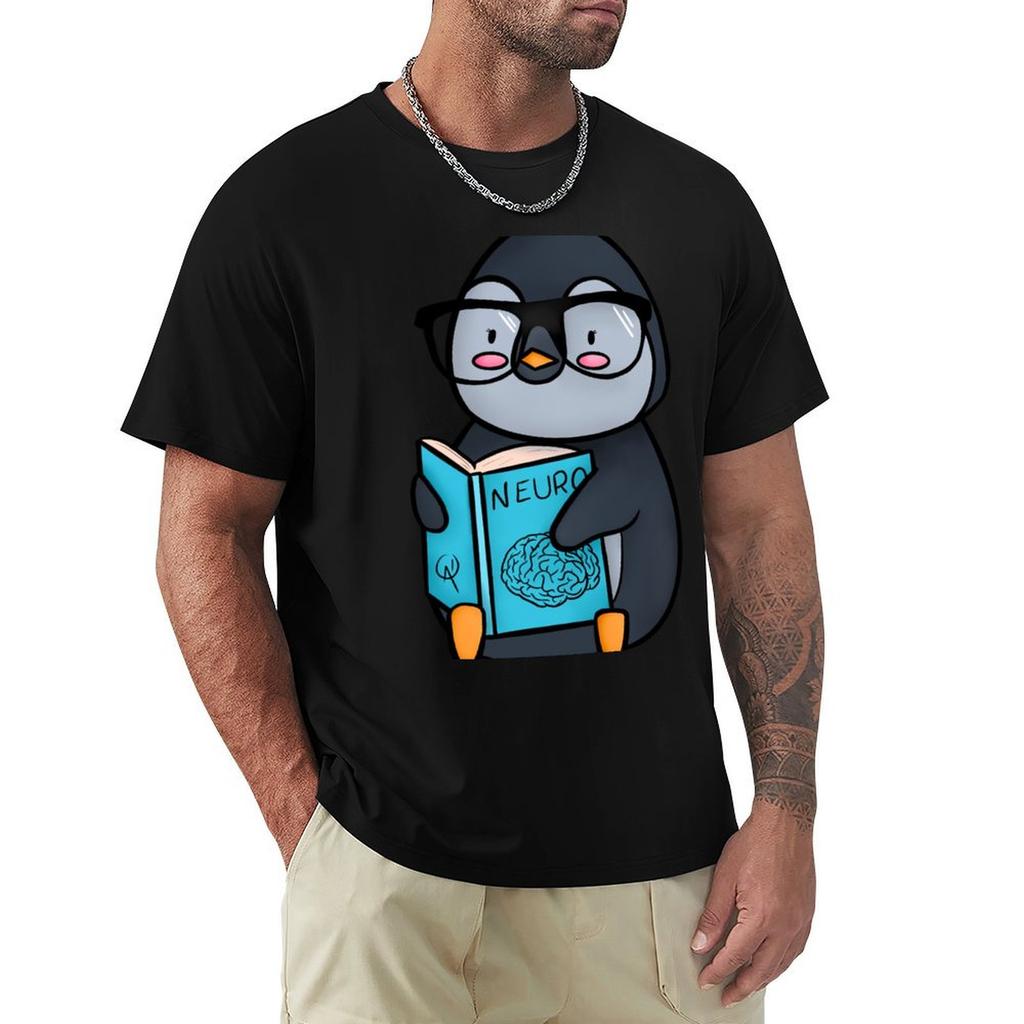 Smart Penguin T-Shirt Quick-drying Anime Stuff Anime T Shirts Vintage T Shirt Men