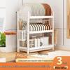3-Tier Nordic Carbon Steel Kitchen Dish Drying Rack