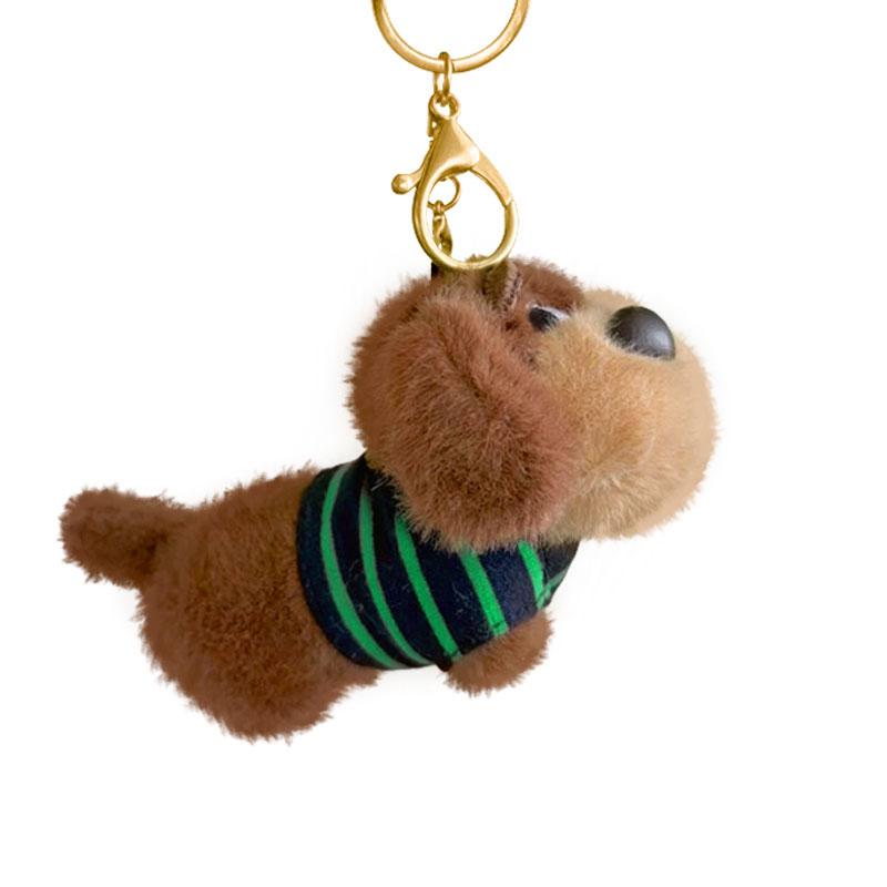 Kawaii Dog Dachshund Football Plush Keychain Cartoon Puppy Stuffed Keyring Cute Key Holder Pendant Bag Hanging Decoration Gift