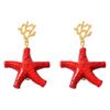 Summer Vacation Atmosphere Creative Design Conch Starfish Shell Earrings Fashionable Versatile Women's Models