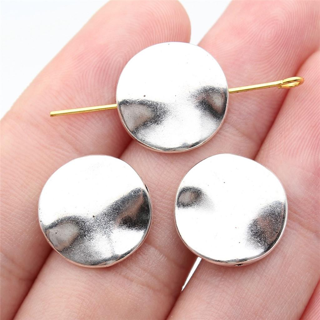 Twisted-Pattern Small-Hole Spacer Beads Mini Antique Bronze Silver Jewelry Making String Beads Separator