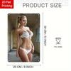 Art Mural Métallique Vintage Dame Élégante en Bikini 20x30 cm Plaque Plate en Fer 2D Décor Rétro pour Maison Cuisine Bar Jardin Café