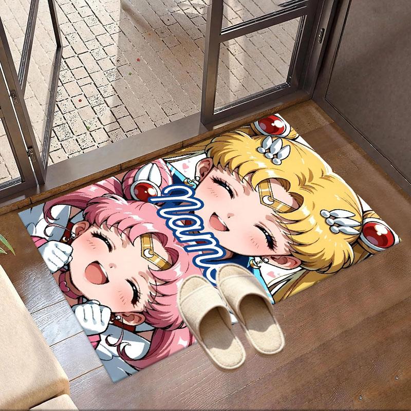 Covor Personalizat cu Nume și Imprimeu Sailor Moon, Covor Versatil pentru Decor Acasă, pentru Cameră de Joacă, Apartament, Balcon, Hol de Intrare, Hol Cadou