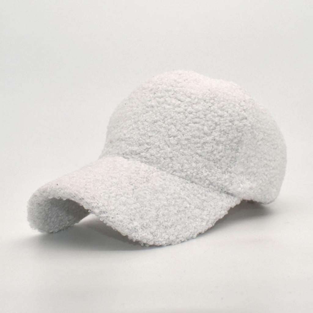 Winter Baseball Hat Autumn Winter Lamb Down Duck Tongue Hat Outdoor Travel Warm Couple Caps For Men Women
