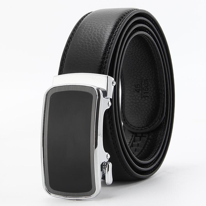 

Новый стиль Открытый край Микрофибра Коровья кожа Мужской Автоматическая пряжка Имитация коровьей кожи Ремень Деловой Повседневный Мужской ремень 110-130CM