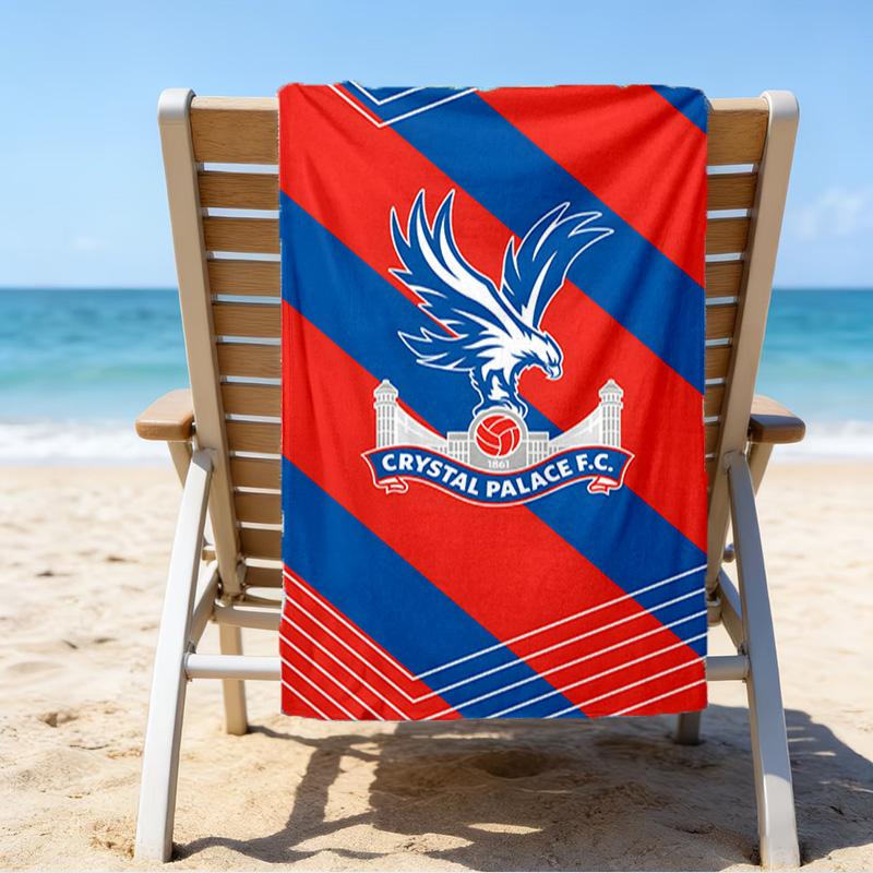 Crystal Fc Crest Printed Beach Towel, Super Soft Microfiber, Perfect Gift Birthday, for Pool, Beach, Travel, for Family and Friends