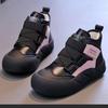 Girls 2025 Cotton Shoes New Winter Velvet Snow Children's Thickened Short Boots Boots Medium and Older Children's Waterproof Snow Boots