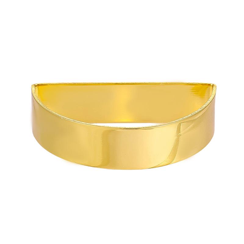 Anneau de serviette en métal semi-circulaire lisse - Décoration de table élégante en forme de D pour hôtels