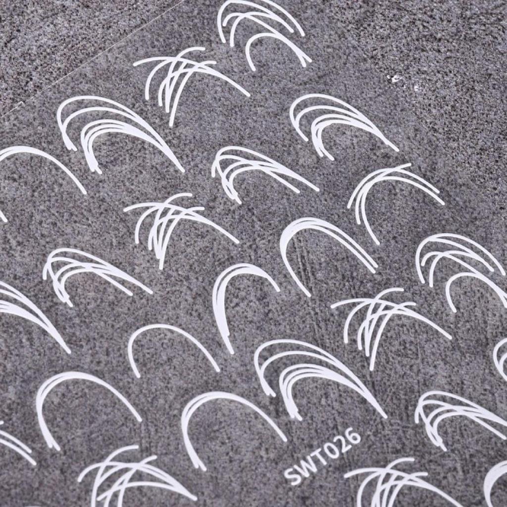 Französische gebürstete Sternenstaub-Nagelsticker - 3D selbstklebendes Design