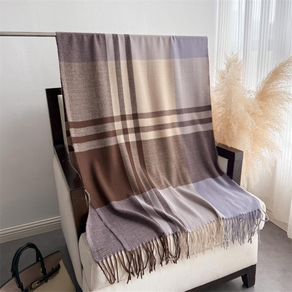 Long Length Warm Scarf Imitation Wool Texture Autumn Winter Scarf Wool Texture Scarf Women