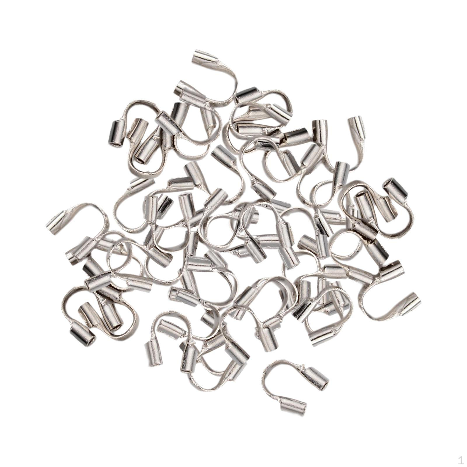 

100 шт. U-образные петли, защитная проволока для кабеля, бусины, аксессуары для ювелирных изделий