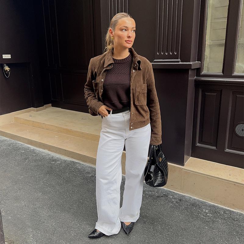 Dark Brown Faux Suede Jacket Women's Turndown Collar Single Breasted Short Jacket Windproof Warm Outerwear Retro Streetwear Autumn 2025