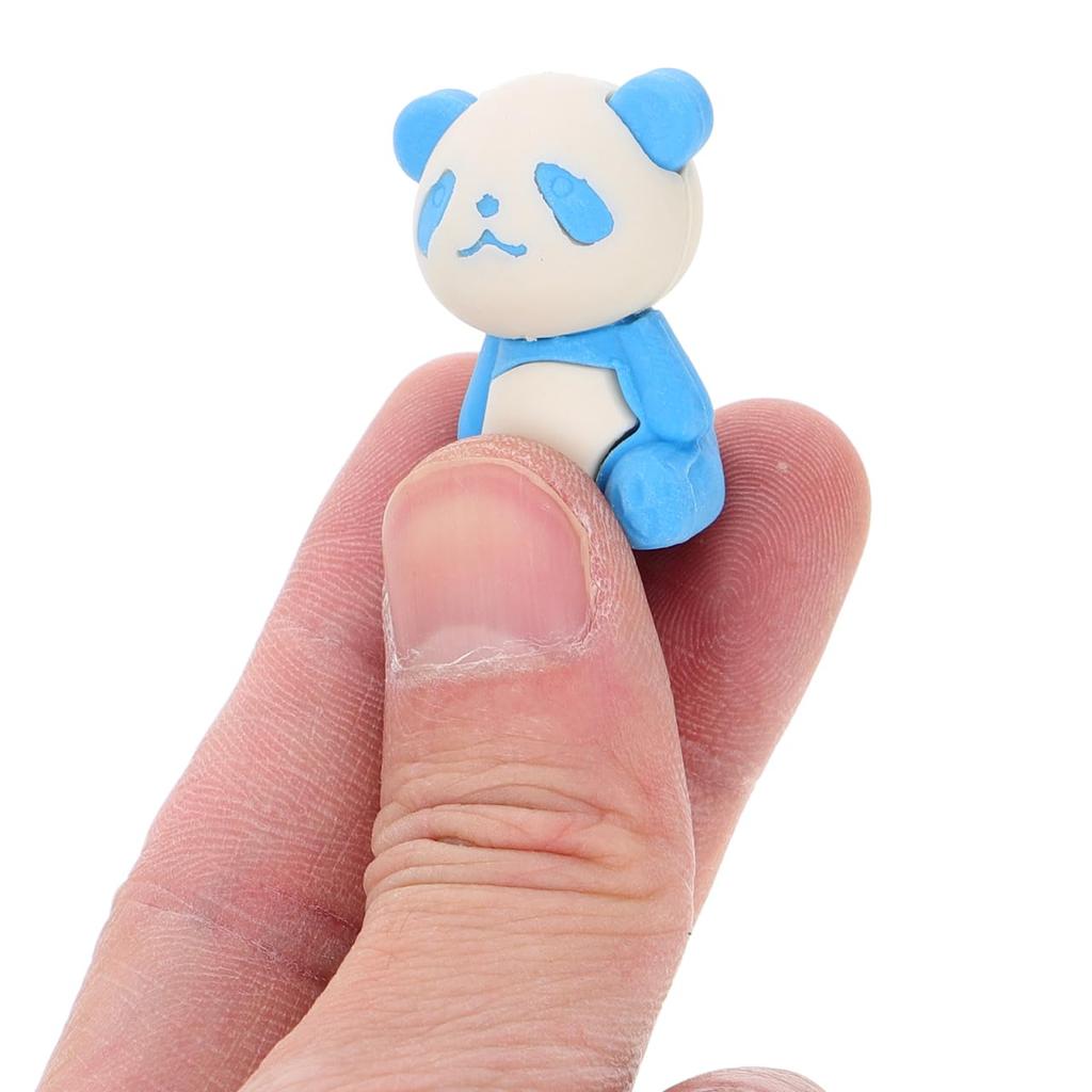 Gadpiparty Tier-Radiergummi-Set Cartoon-Panda-Design Radiergummi Niedliche Schreibwaren für Kinder Schulbedarf Zeichnen Kunst 16-teilig - - - - & (Zufällige Farben)
